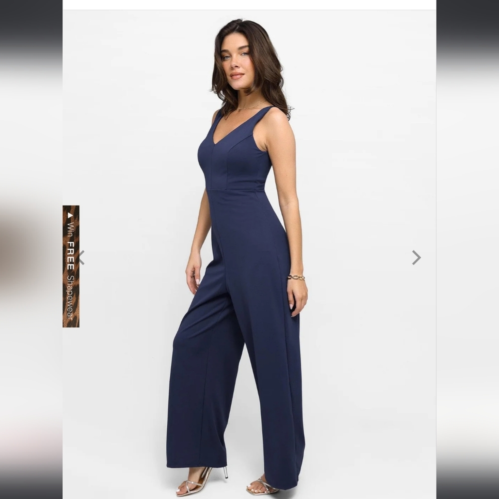 Popilush Navy Jumpsuit - Picture 1 of 4